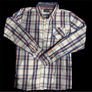 Andy & Evan Boys Collared Button Down Blue Check Size 11 / 12